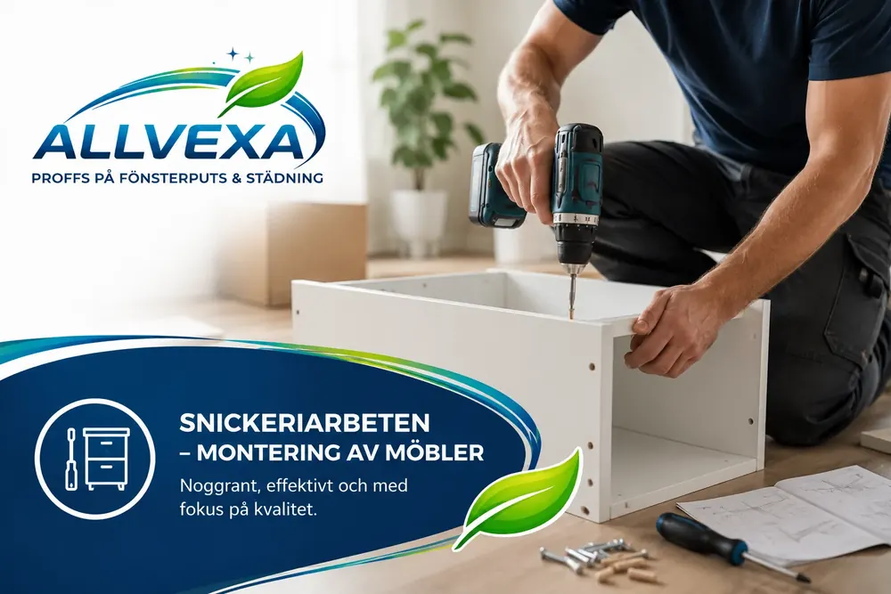 Snickare mäter och sågar en träbit till en list